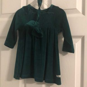 Velour green dress